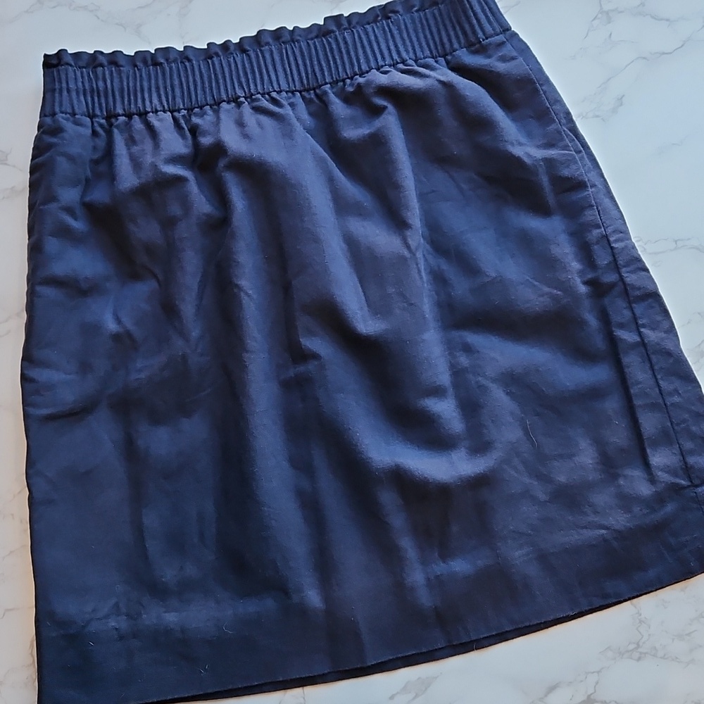 J. Crew Navy Linen Skirt 2